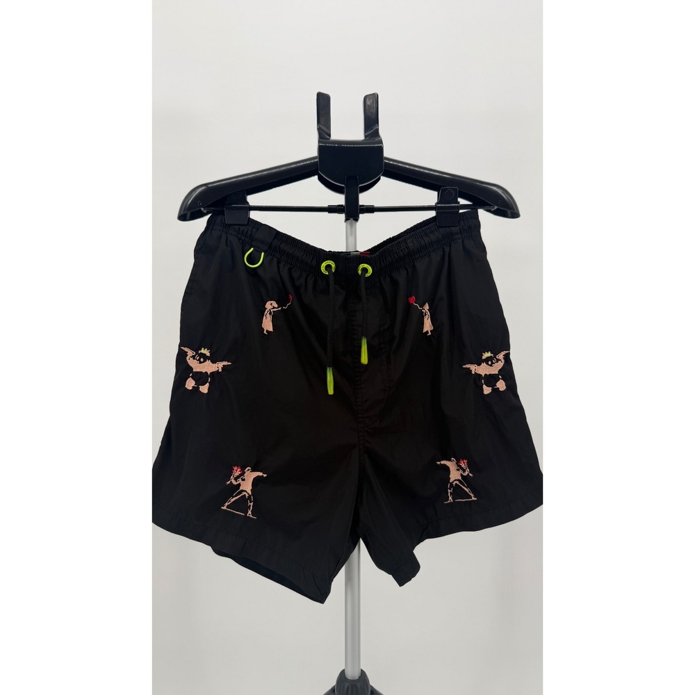 Bain de Mer St Tropez Swim Trunks 2-3XL Black Embroidered Graphics Luxury READ